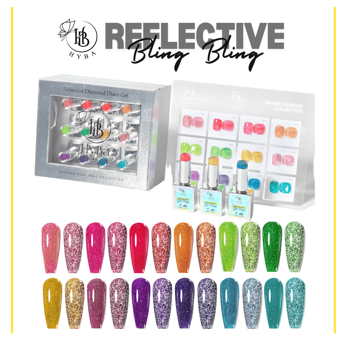 5 BARBIE DIAMOND Collection - 12 colors - HYBA BEAUTY