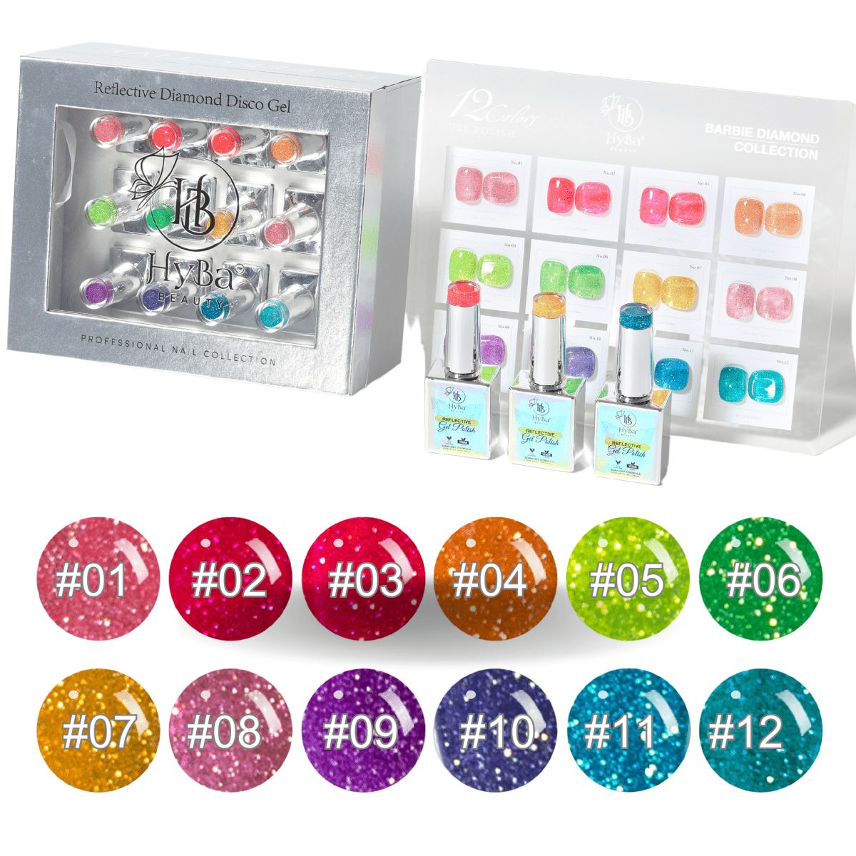 5 BARBIE DIAMOND Collection - 12 colors - HYBA BEAUTY