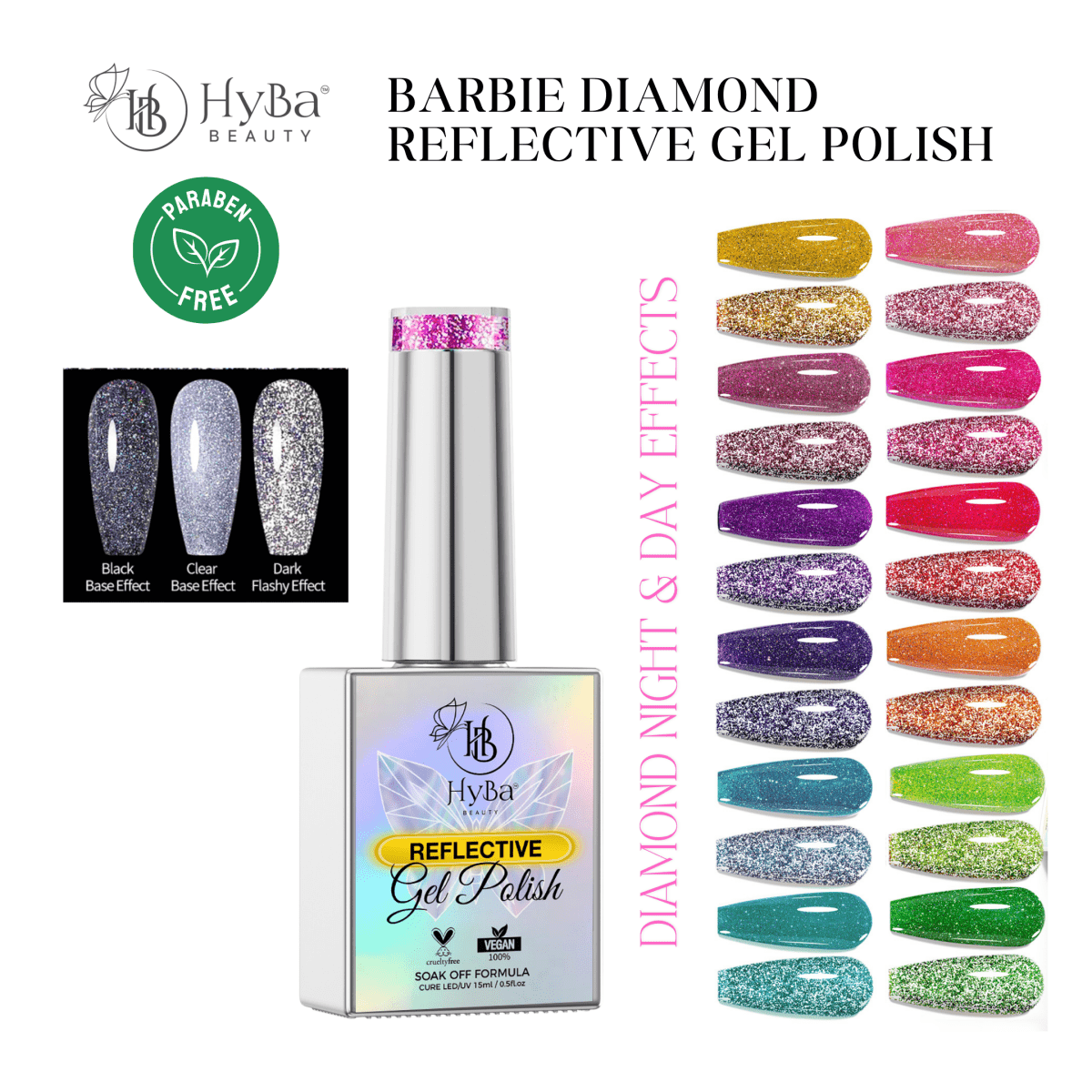 5 BARBIE DIAMOND Collection - 12 colors - HYBA BEAUTY