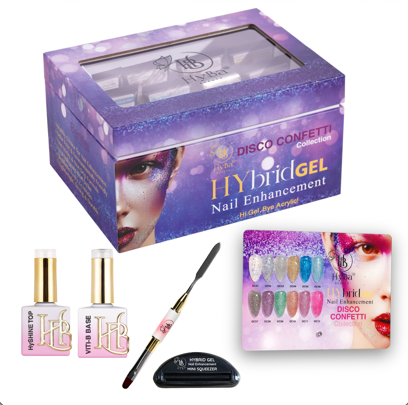 #5 DISCO CONFETTI Box Set - HyGEL® Hybrid Gel Nail System