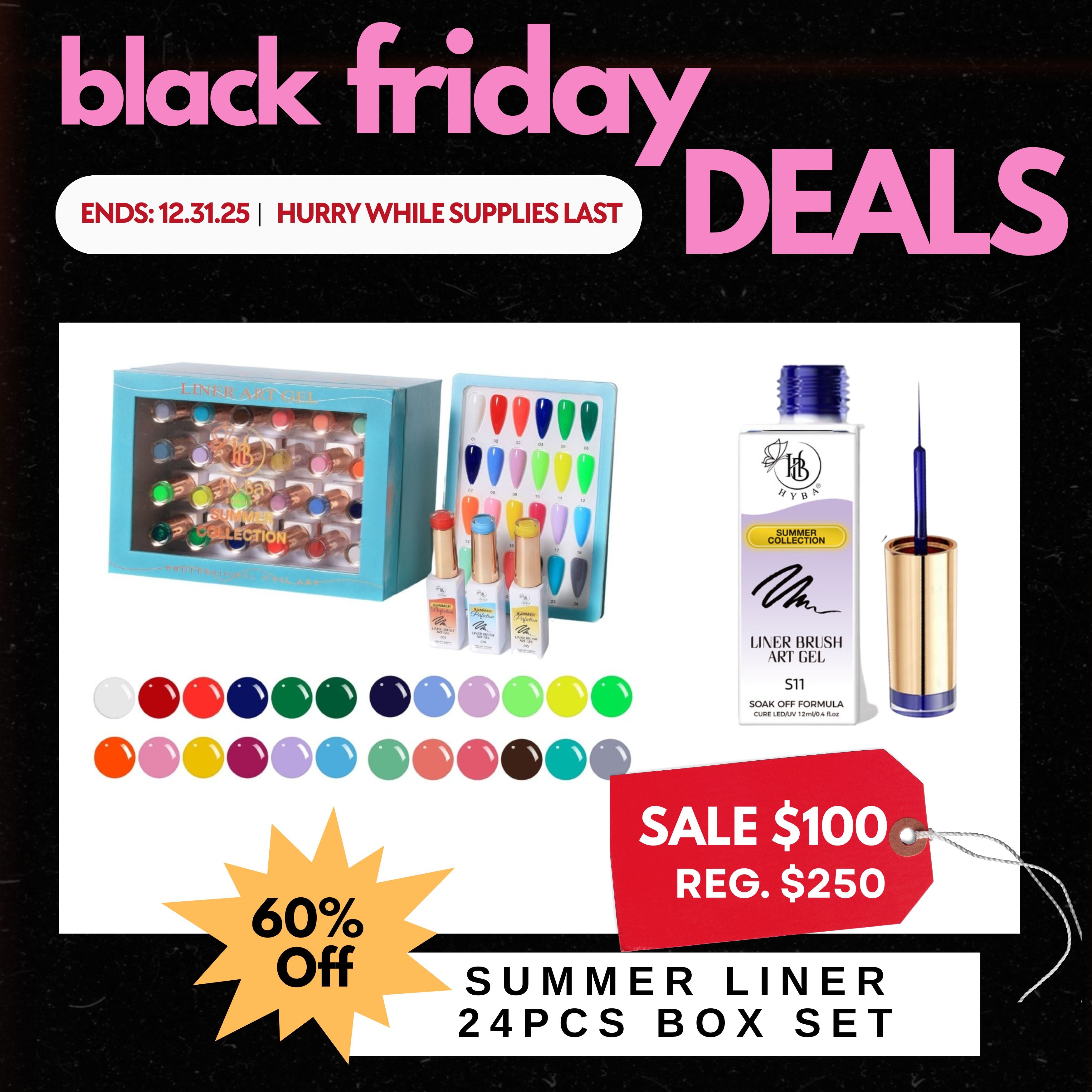 BLACK FRIDAY SALE - SUMMER GEL LINER BOX SET 60% OFF