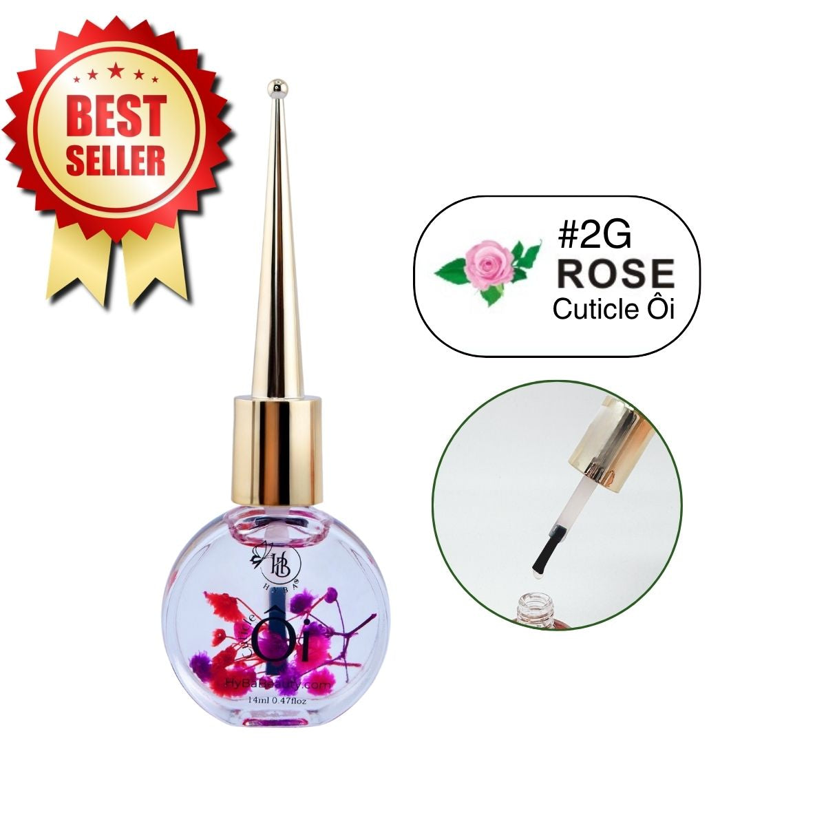 Rose - Essential Cuticle Moisturizing Oils with Vitamin E - (Single listing) 14ml