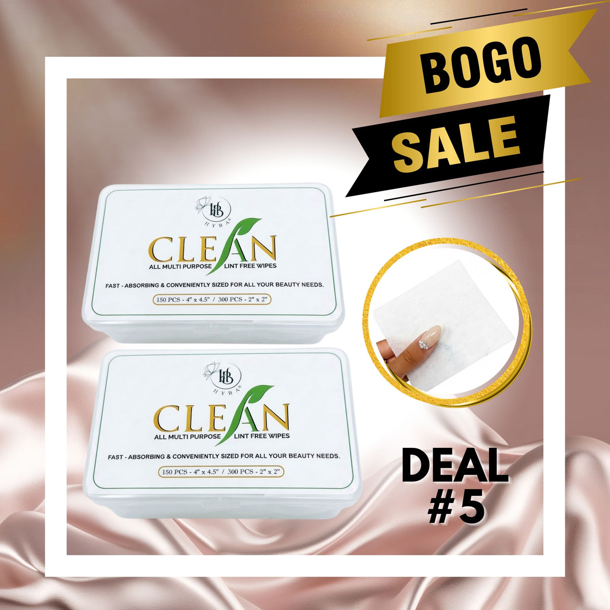 #5 BOGO Deal - 2 x Lint Free Wipe - Box Sets