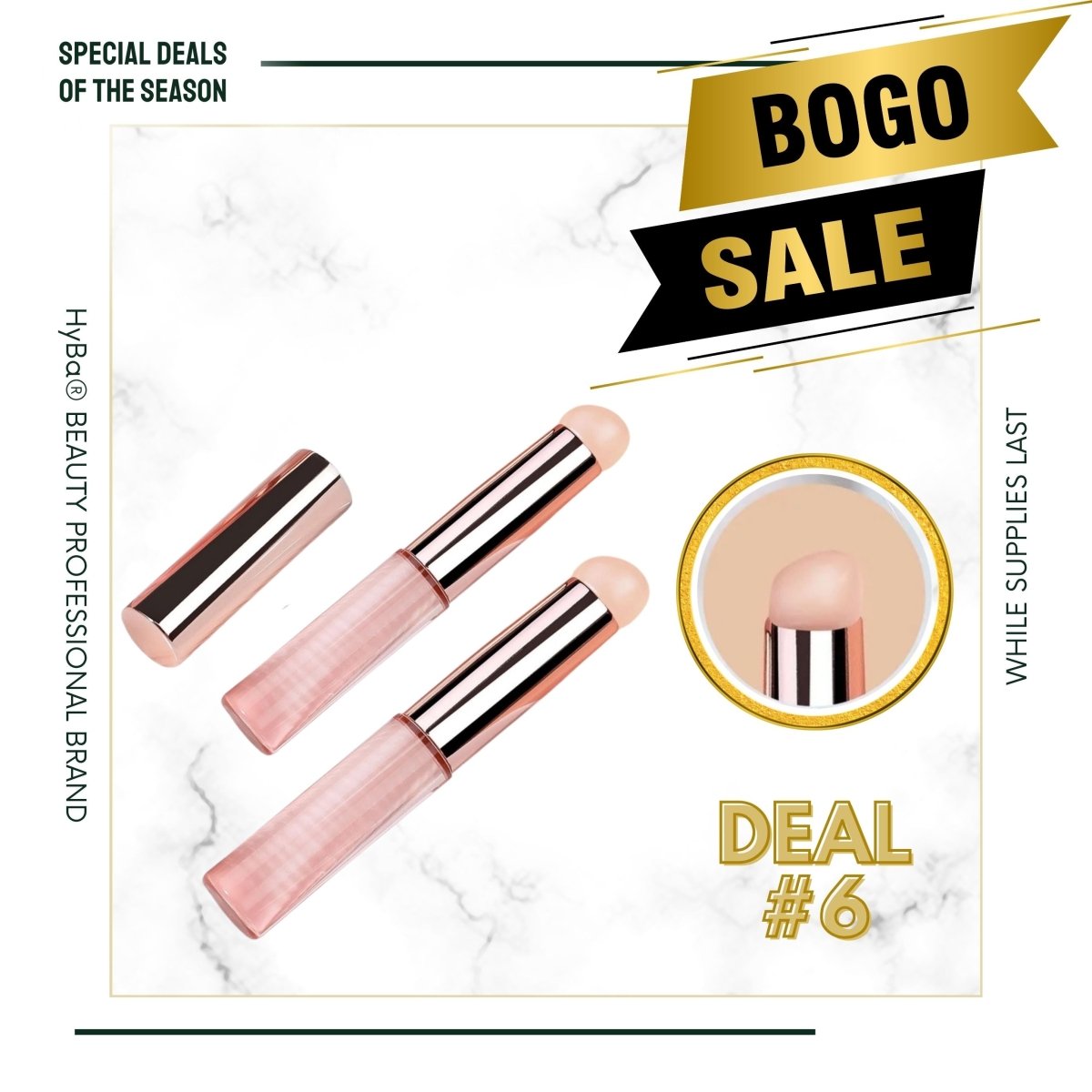 #6 BOGO Deal - 2 x Silicone Gradient Ombre Brushes - HyBa® BEAUTY