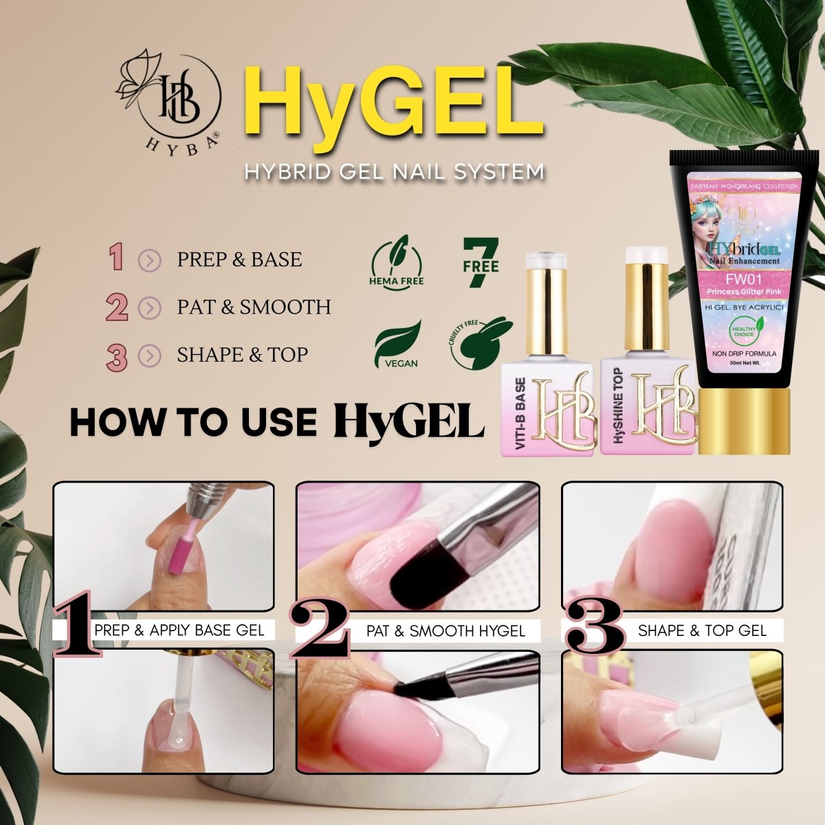 6 FAIRYTALE WONDERLAND Box Set - HyGEL® Hybrid Gel Nail System - HYBA BEAUTY