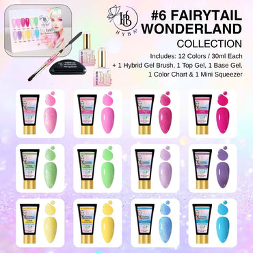 6 FAIRYTALE WONDERLAND Box Set - HyGEL® Hybrid Gel Nail System - HYBA BEAUTY