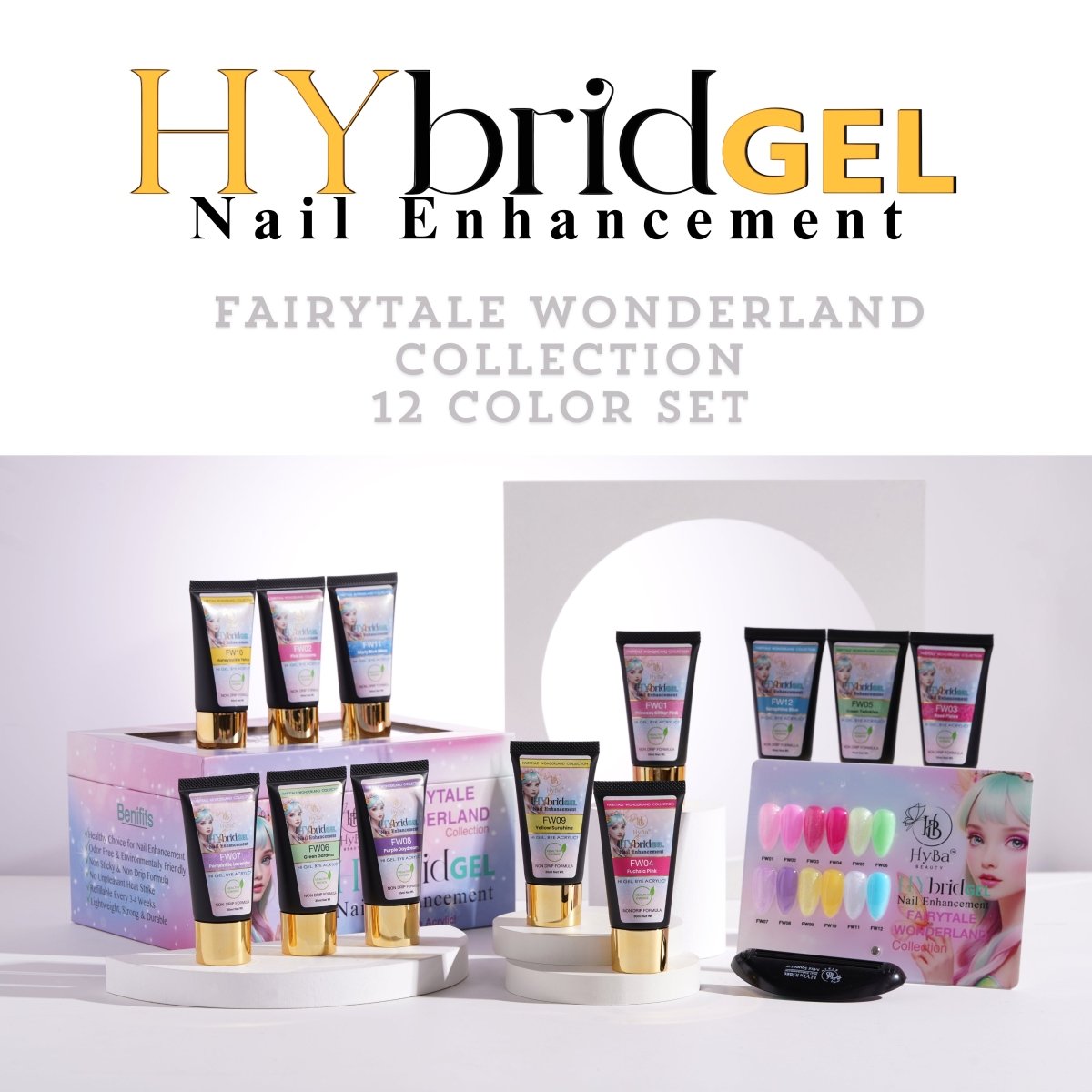 6 FAIRYTALE WONDERLAND Collection - Hybrid HyGEL™ Nail System - HYBA BEAUTY