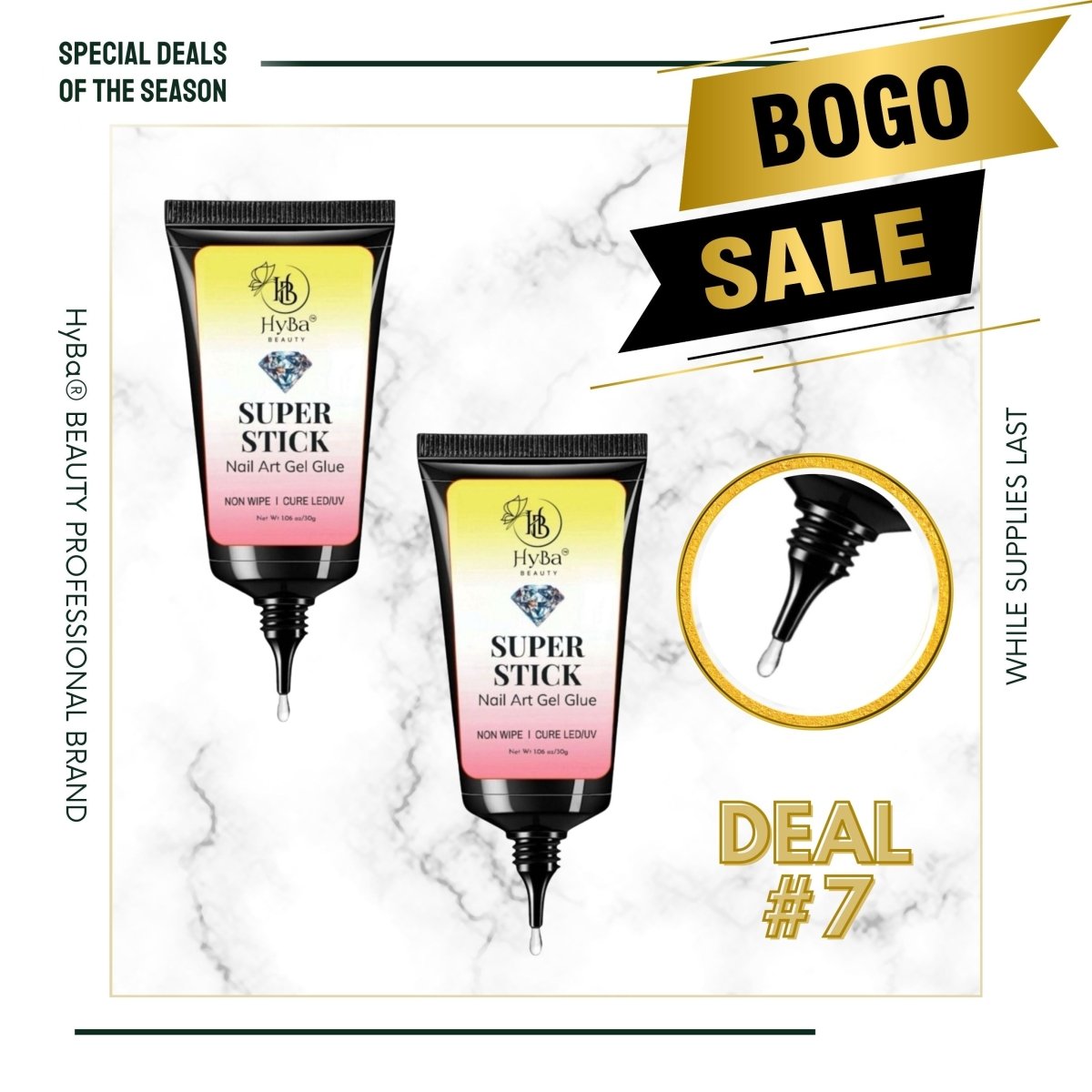 #7 BOGO Deal - 2 x SUPER STICK Glue Gel (30ml each) - HyBa® BEAUTY