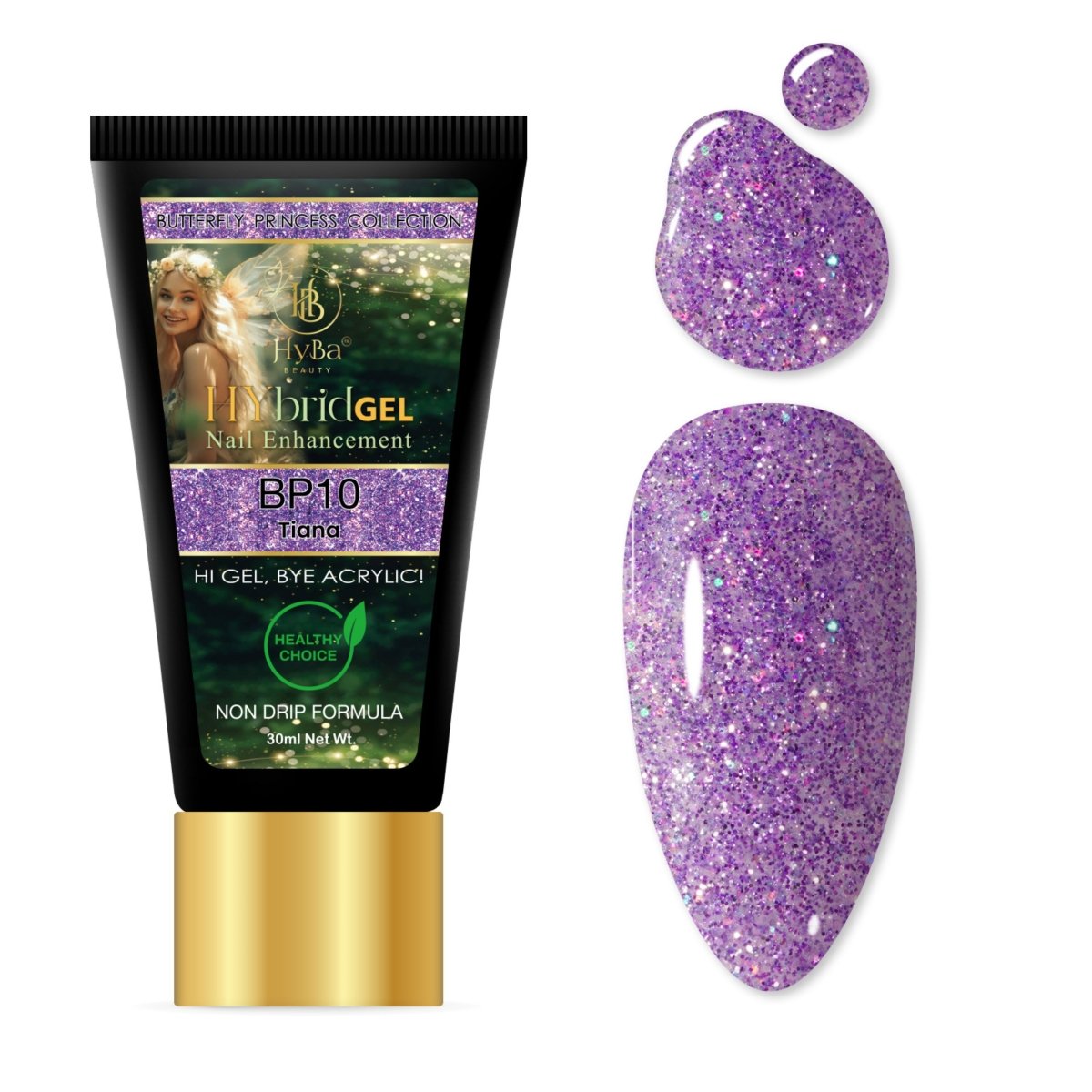 7 BUTTERFLY PRINCESS Collection - Hybrid HyGEL™ Nail System - HYBA BEAUTY