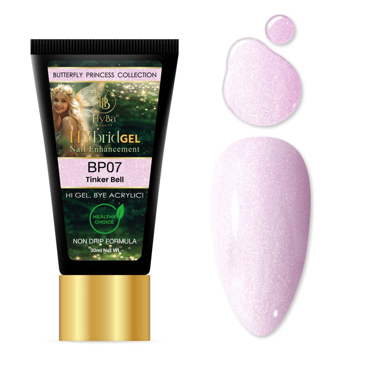 7 BUTTERFLY PRINCESS Collection - Hybrid HyGEL™ Nail System - HYBA BEAUTY