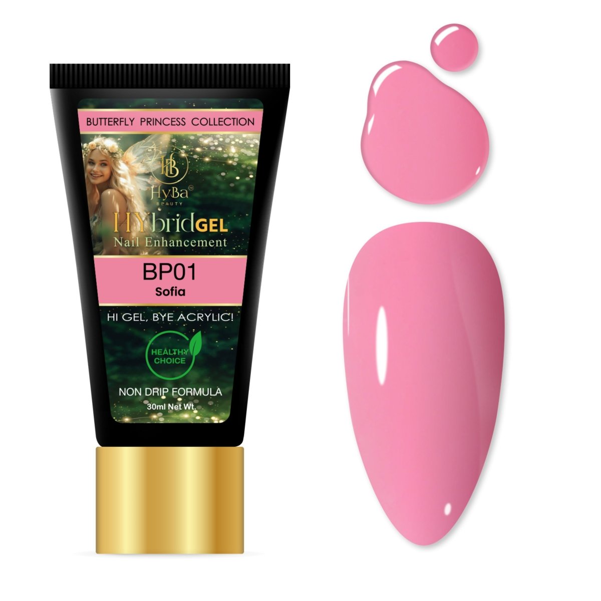 7 BUTTERFLY PRINCESS Collection - Hybrid HyGEL™ Nail System - HYBA BEAUTY