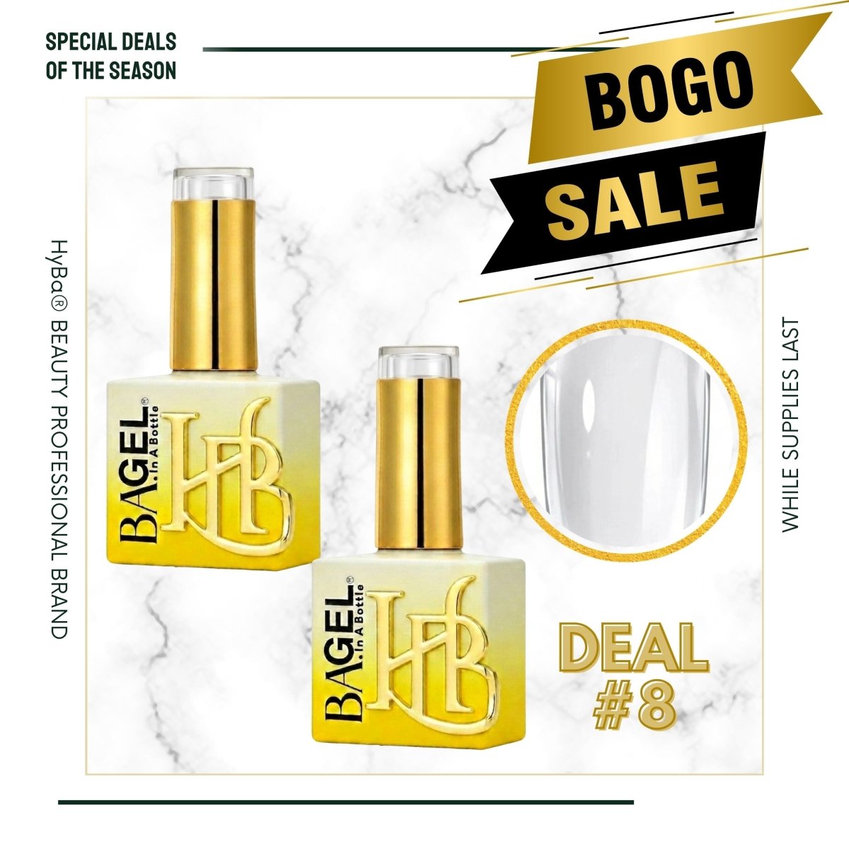 #8 BOGO Deal - 2 x BA.GEL - Builder Bottle Gel - Super Clear (20ml each) - HyBa® BEAUTY