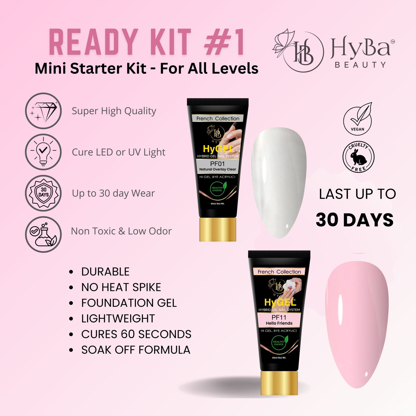 HYGEL HYBRID GEL NAIL SYSTEM - READY Kit #1