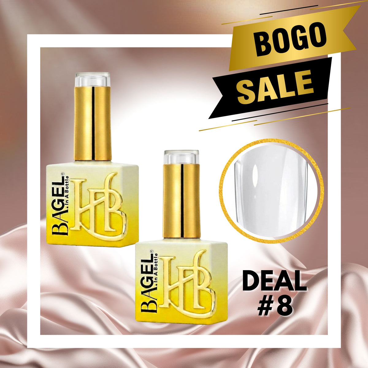 #8 BOGO Deal - 2 x BA.GEL - Builder Bottle Gel - Super Clear (20ml each)