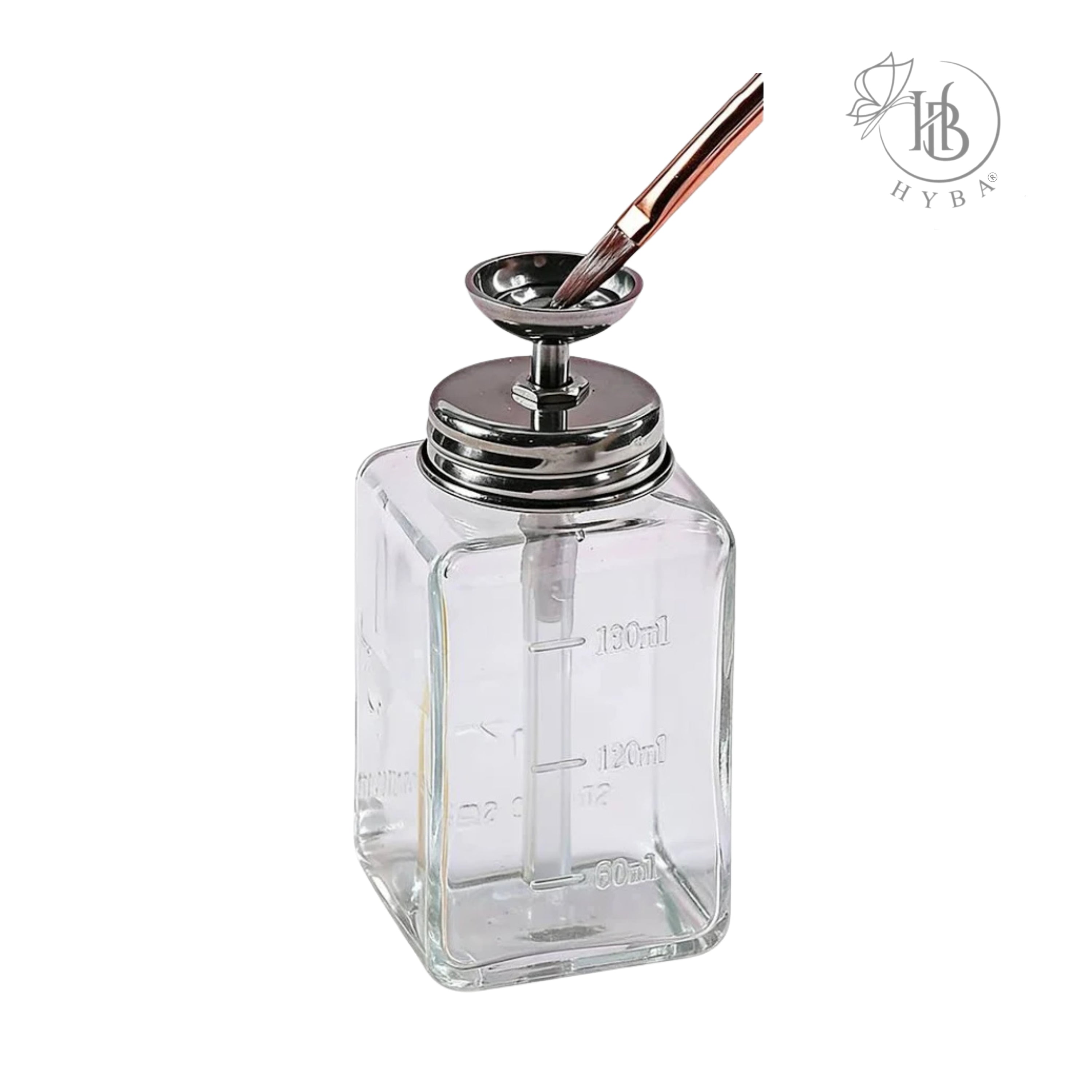 Stainless Steel - Glass Pump Dispenser Bottle