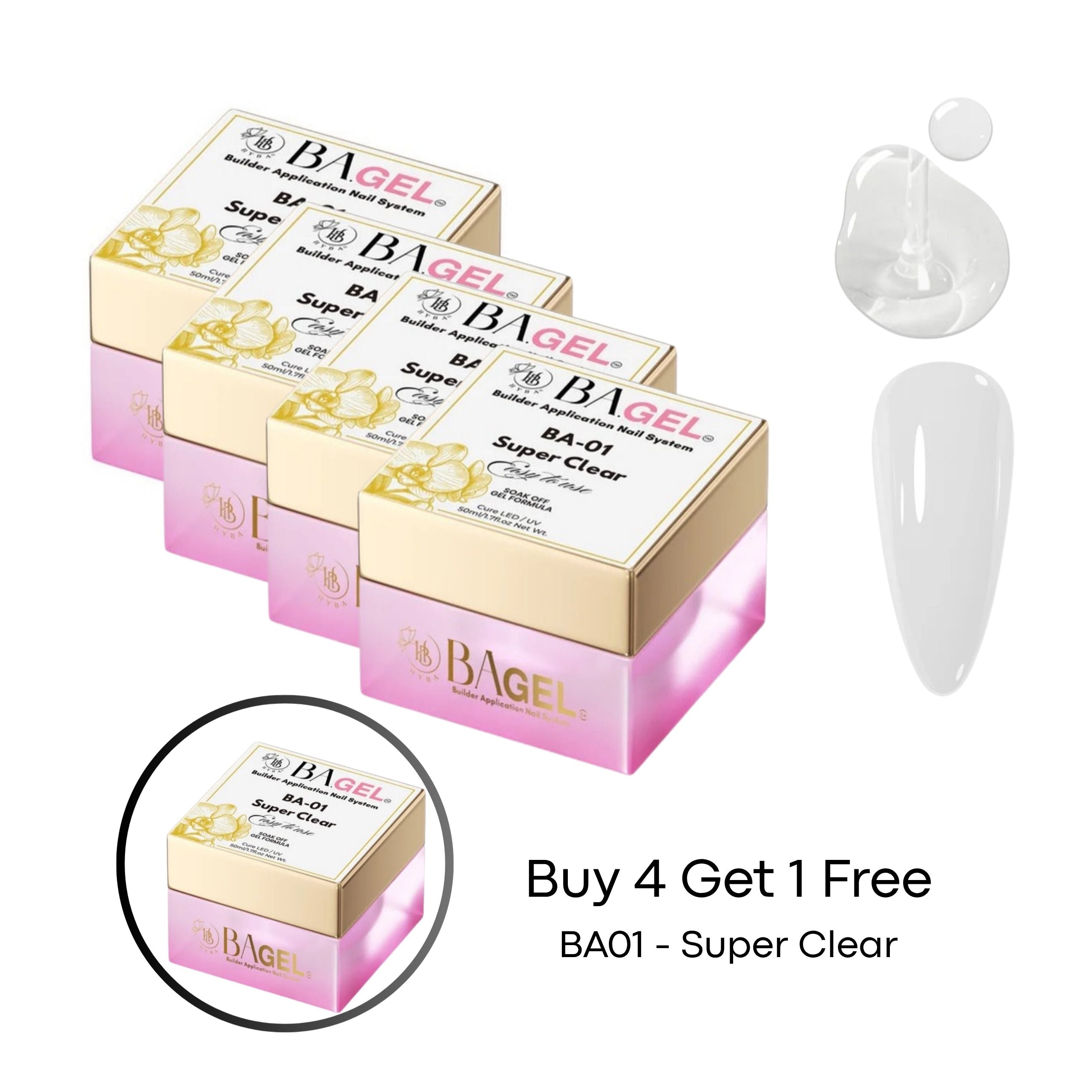 #BA-01 Super Clear - Buy 4 Get 1 Free