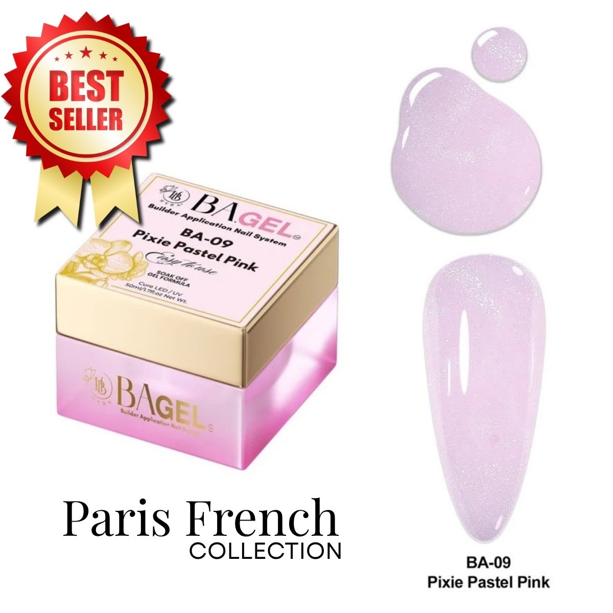 BA.GEL® Builder Bottle Gel - #BA-09 Pixie Pastel Pink (50ml)