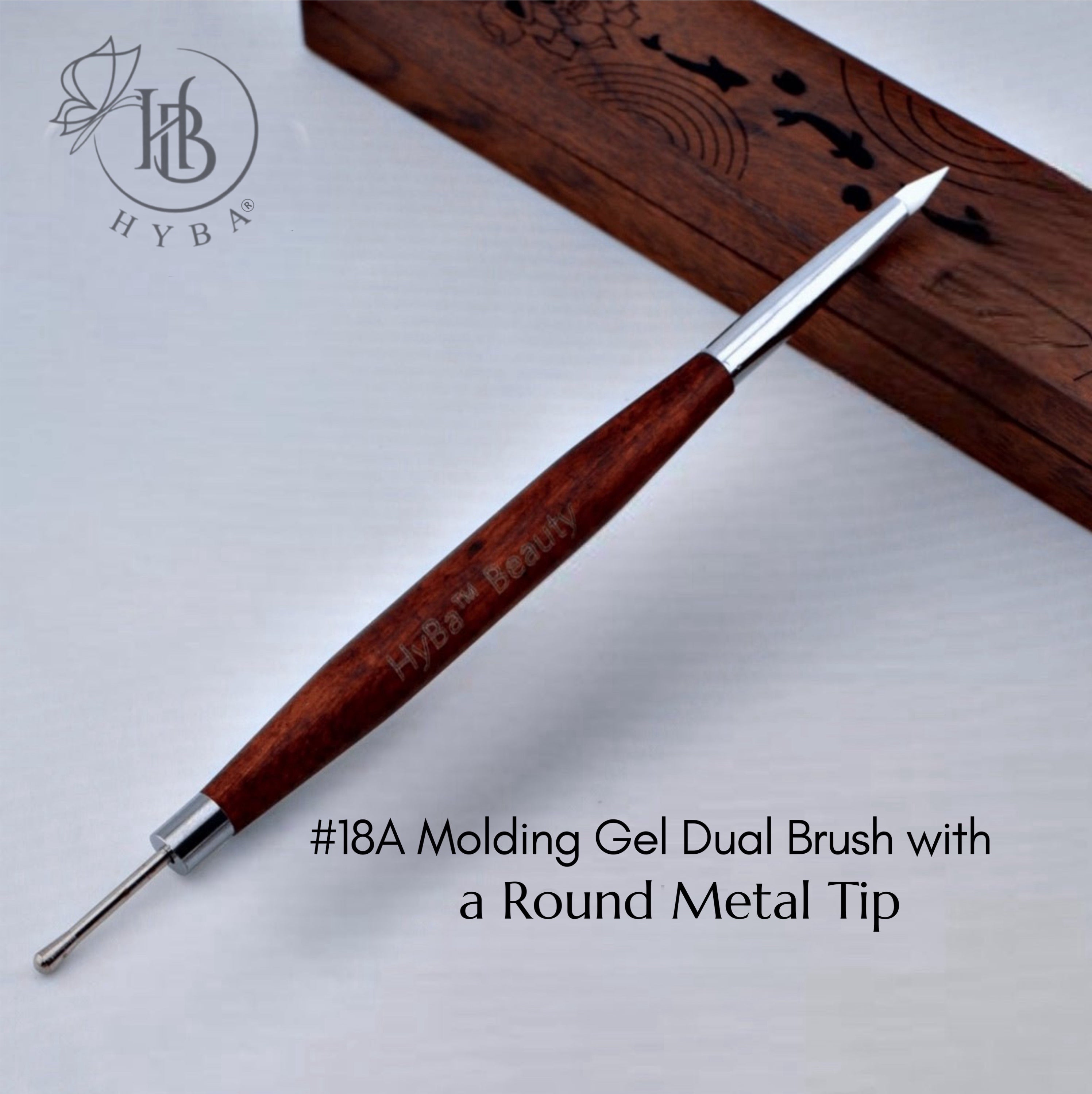 #18 Molding Gel Dual Brush with Round Metal Tip