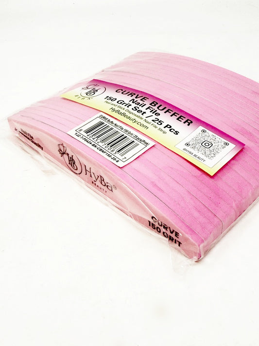 CURVE BUffer Nail File 150 Grit Refill Set/25 pcs (Pink)