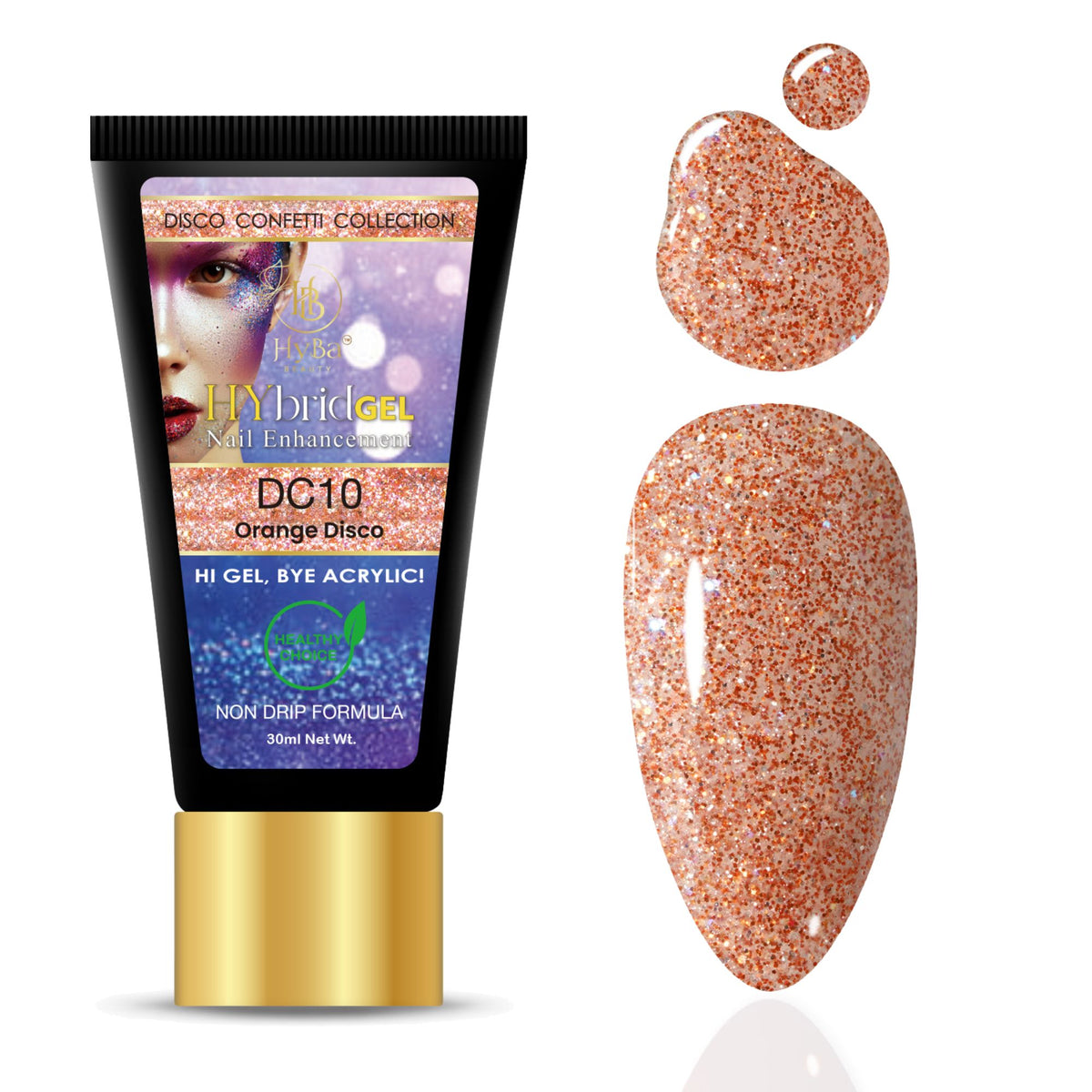 Hybrid Gel - HyGEL® 30ml  / #DC10 Orange Disco