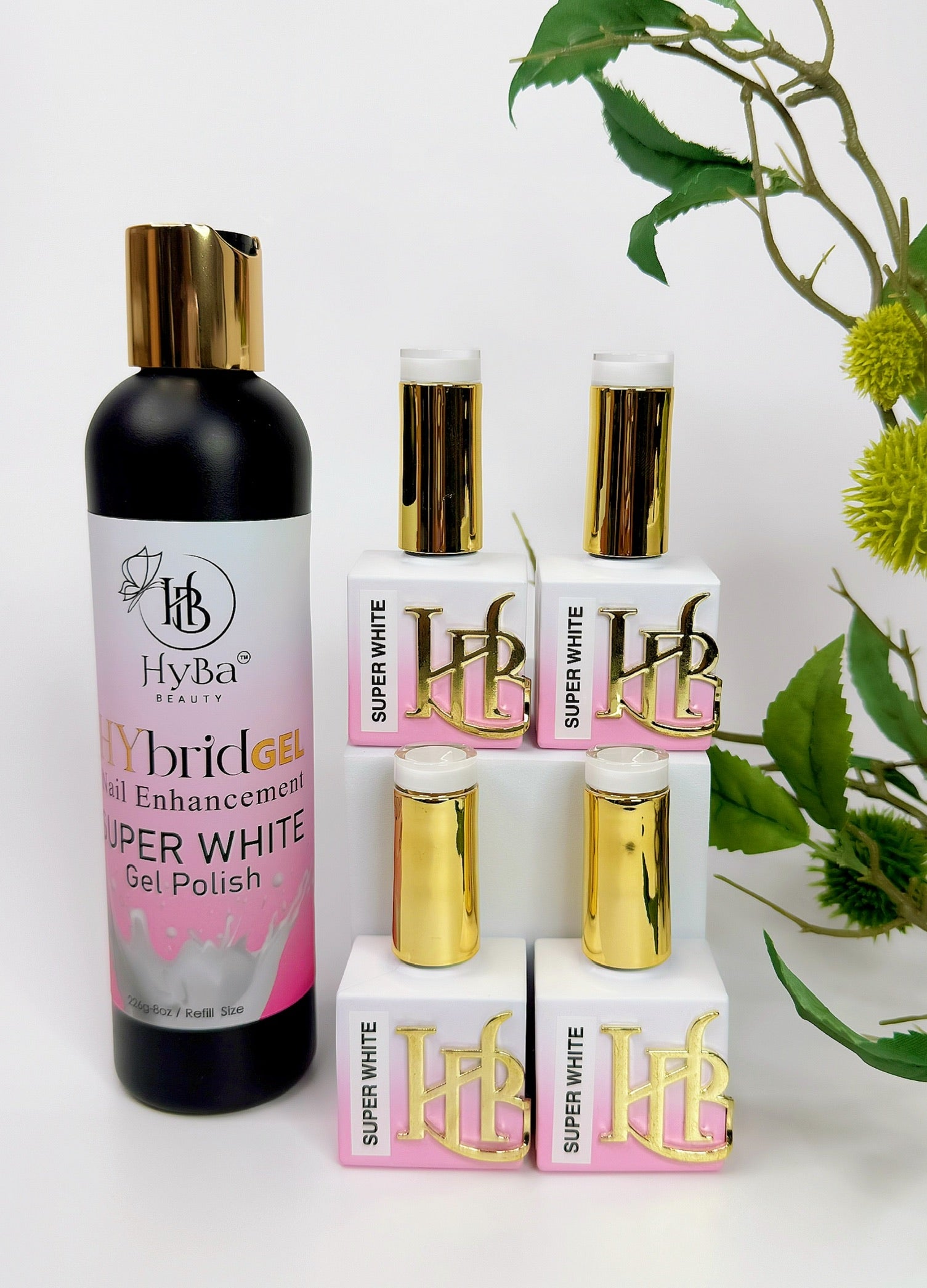 HYBRID SUPER WHITE Gel Polish - REFILL KIT - HYBA BEAUTY