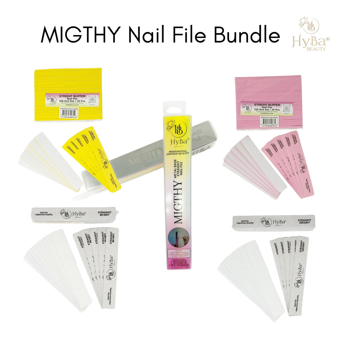 MIGHTY Metal Straight Nail File - BUNDLE DEAL
