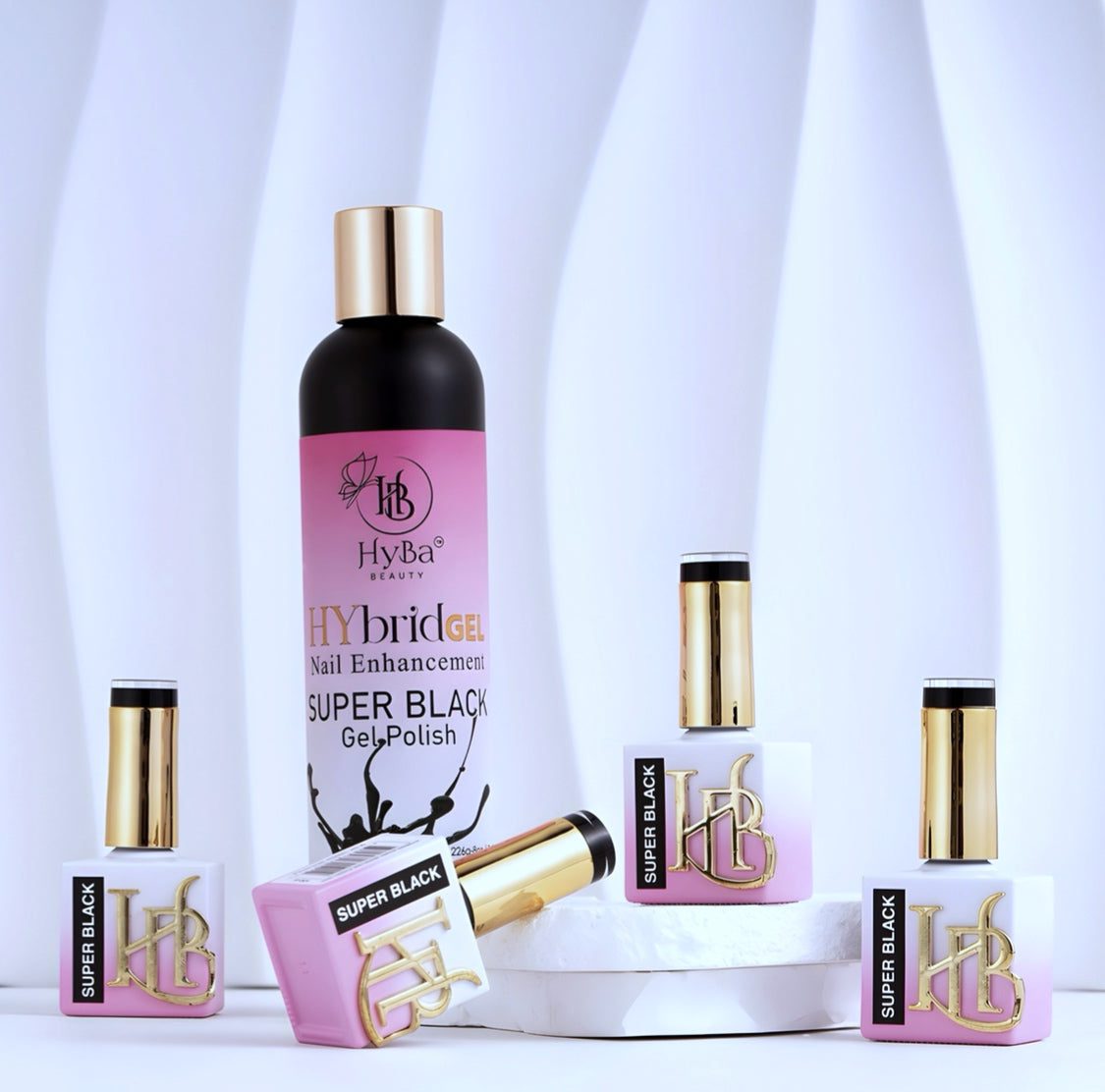 HYBRID SUPER BLACK Gel Polish - REFILL KIT - HYBA BEAUTY