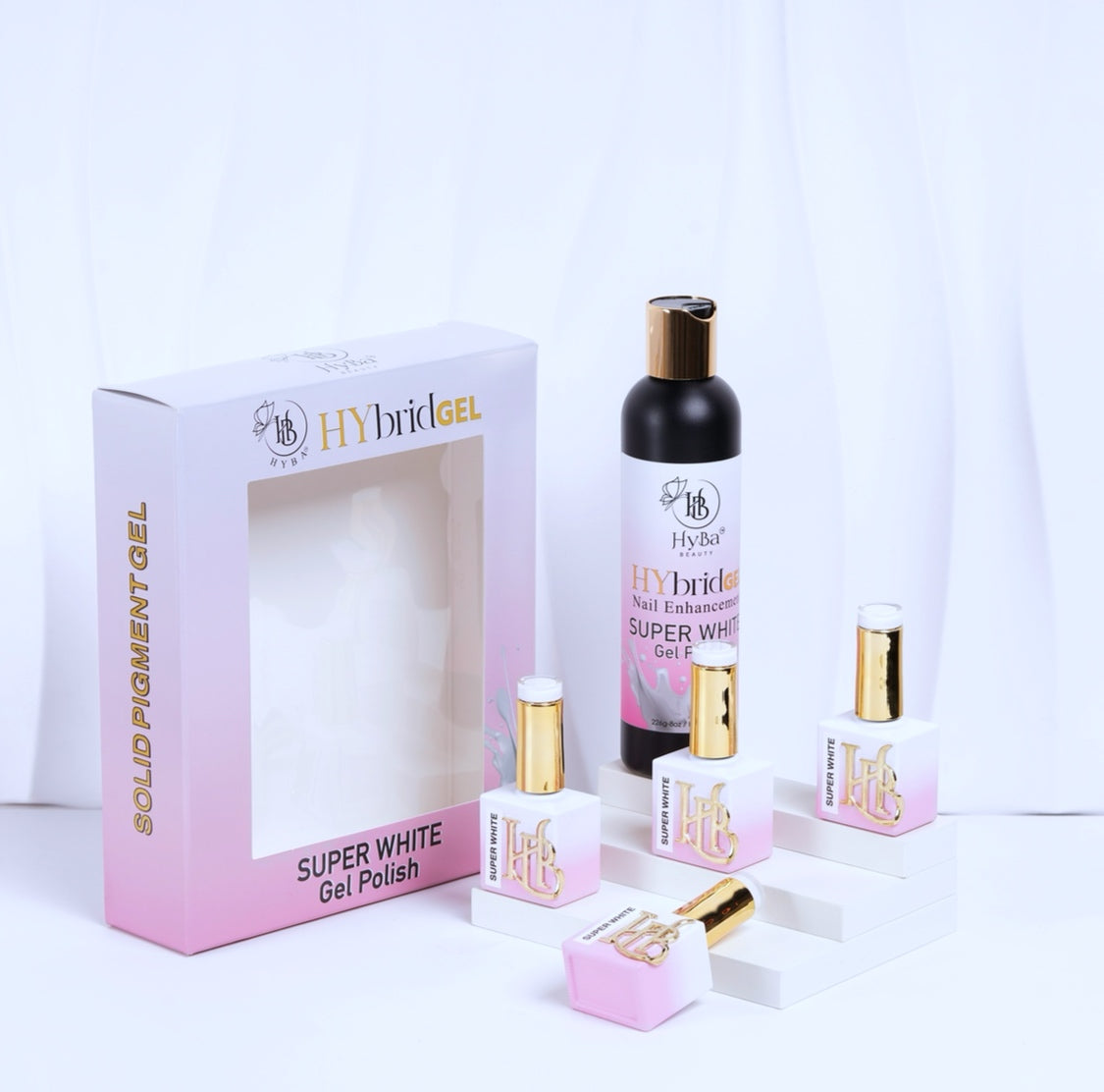 HYBRID SUPER WHITE Gel Polish - REFILL KIT - HYBA BEAUTY
