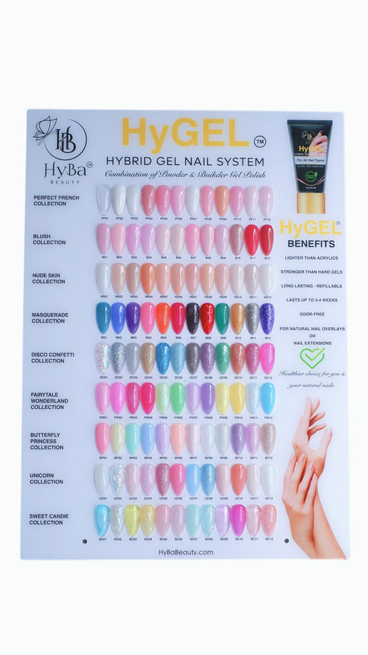 Hybrid Gel - HyGEL Master Color Chart - 102 Colors