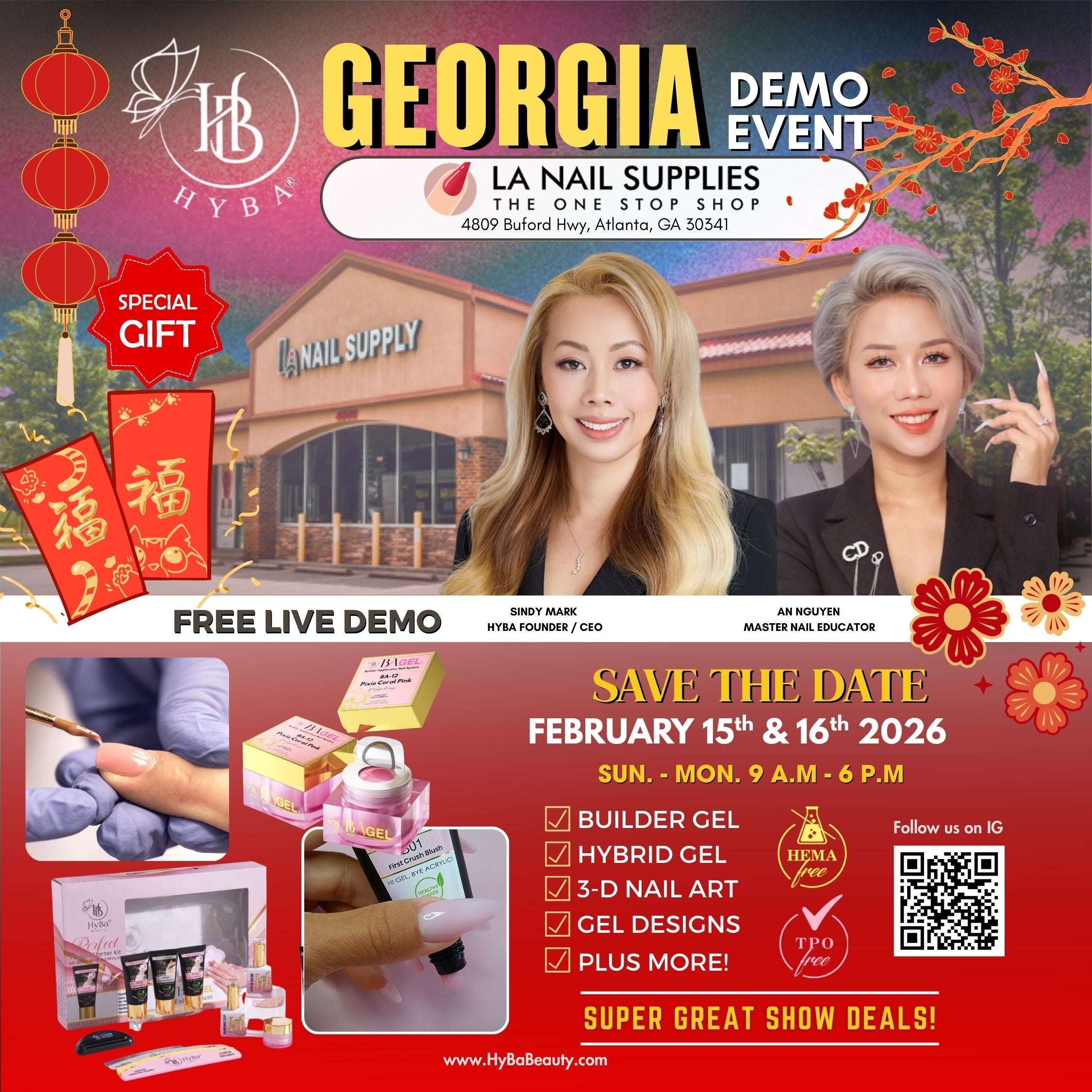 FEBRUARY 15th - 16th, 2026 / LA NAIL SUPPLY - Atlanta, GA - Free Nail Event