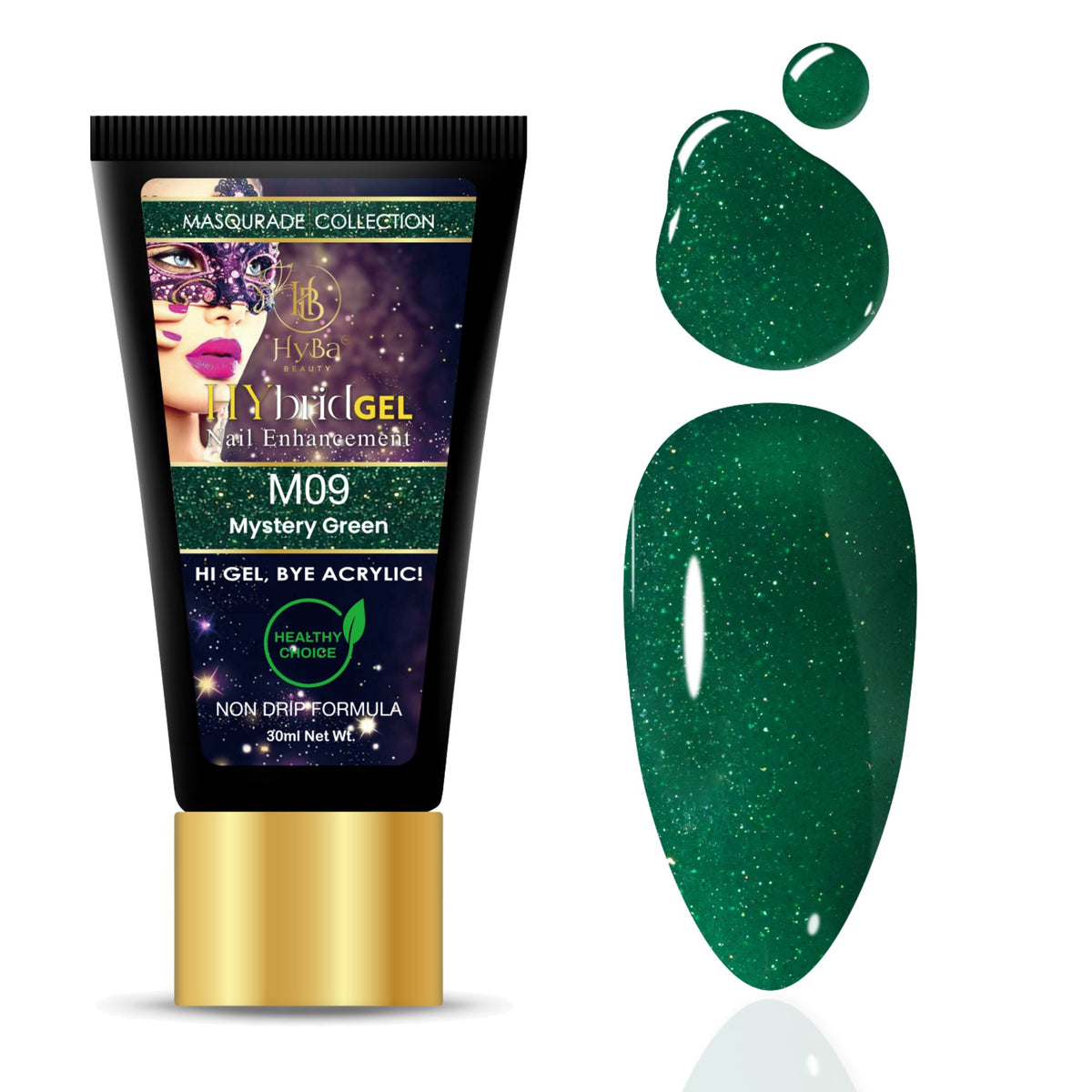 Hybrid Gel - HyGEL® 30ml  / #M09 Mystery Green