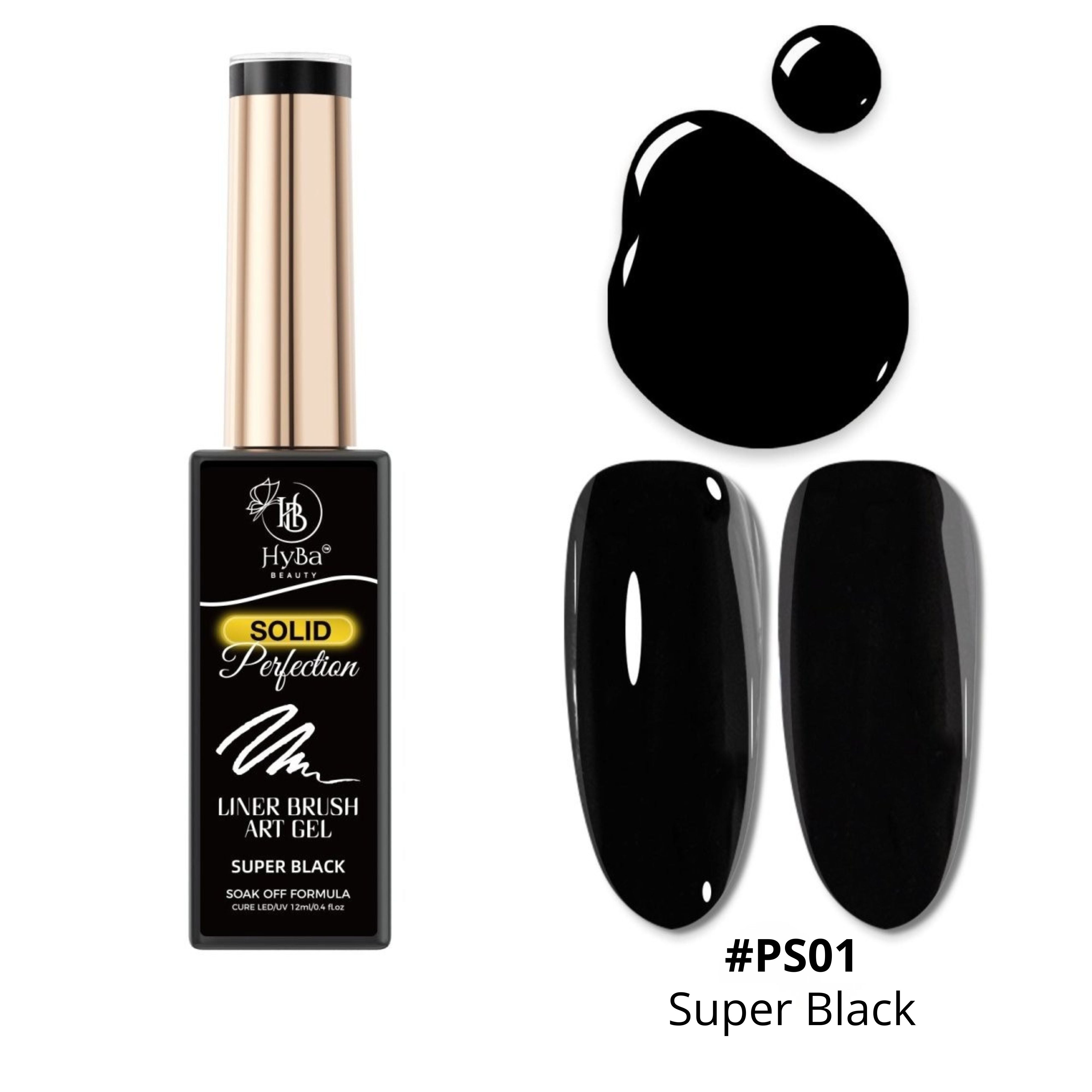 #PS01 - SUPER BLACK (12ml) - PERFECTION SOLID Liner Gel