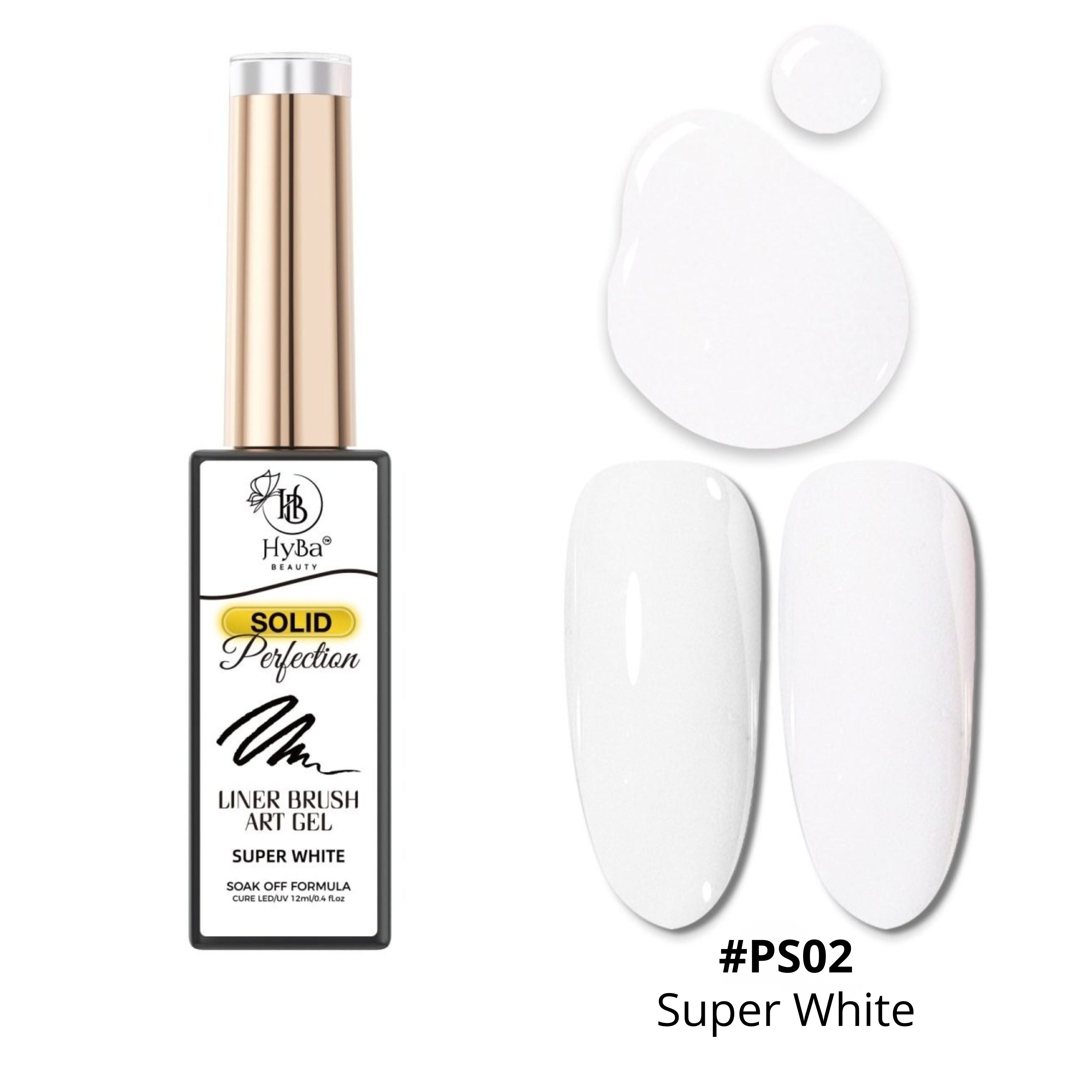 #PS02 - SUPER WHITE (12ml) - PERFECTION SOLID Liner Gel