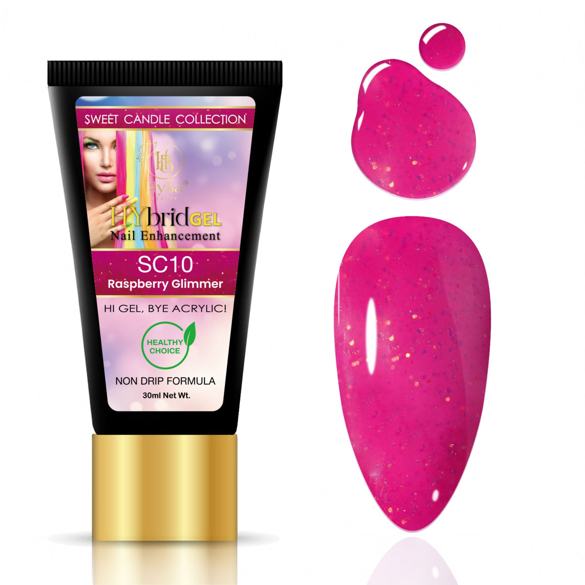 Hybrid Gel - HyGEL® 30ml  / #SC10 Raspberry Glimmer