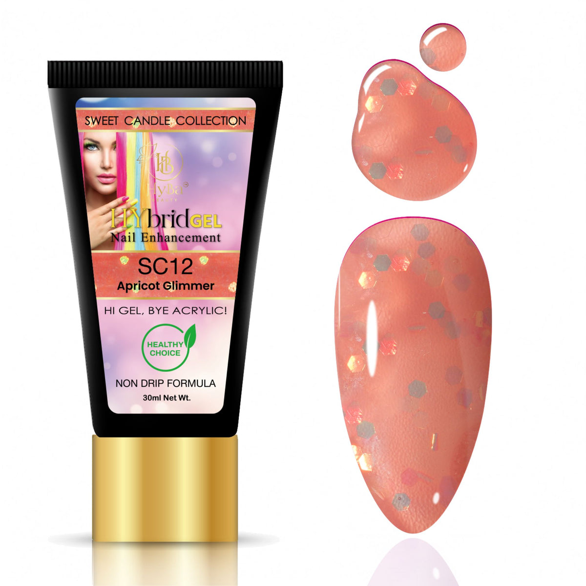 Hybrid Gel - HyGEL® 30ml  / #SC12 Apricot Glimmer