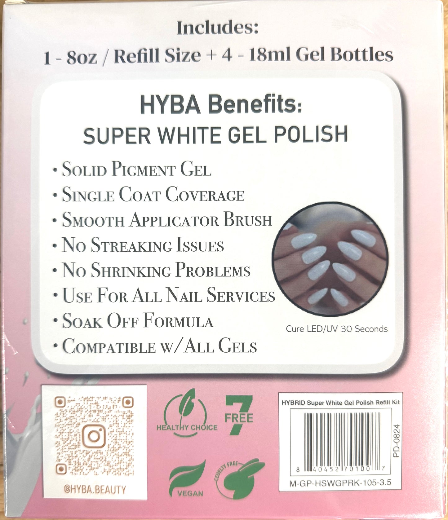 HYBRID SUPER WHITE Gel Polish - REFILL KIT OR SINGLES