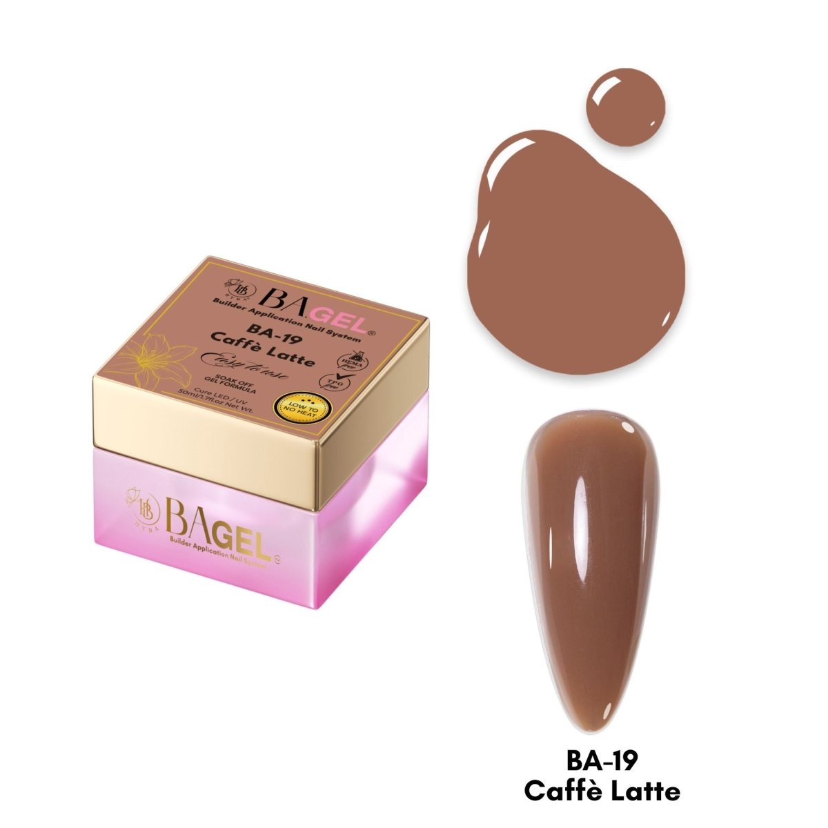 BA - 19 Caffè Latte - BA.GEL® Builder Gel System - HYBA BEAUTY
