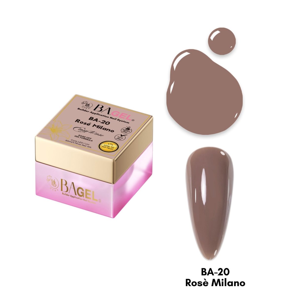 BA - 20 Rosè Milano - BA.GEL® Builder Gel System - HYBA BEAUTY
