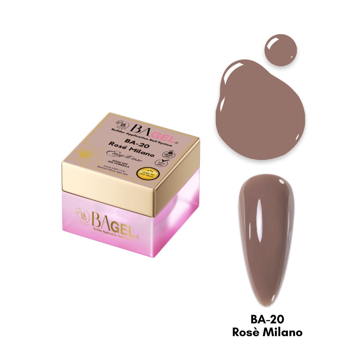BA - 20 Rosé Milano - BA.GEL® Builder Gel System - HYBA BEAUTY