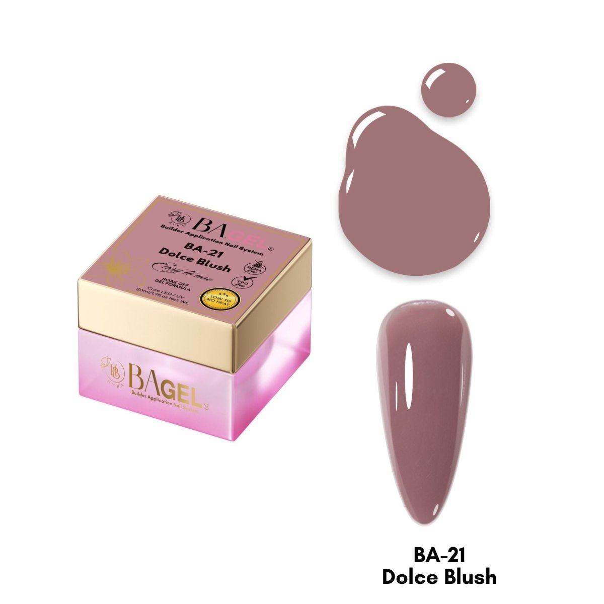BA - 21 Dolce Blush - BA.GEL® Builder Gel System - HYBA BEAUTY