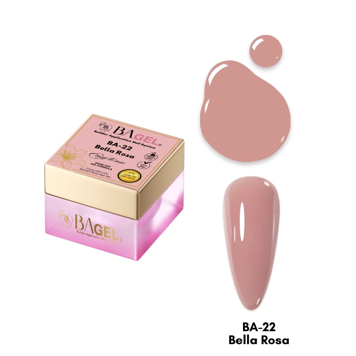 BA - 22 Bella Rosa - BA.GEL® Builder Gel System - HYBA BEAUTY