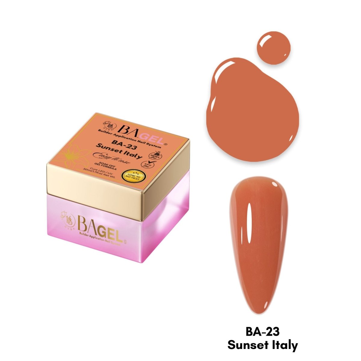 BA - 23 Sunset Italy - BA.GEL® Builder Gel System - HYBA BEAUTY
