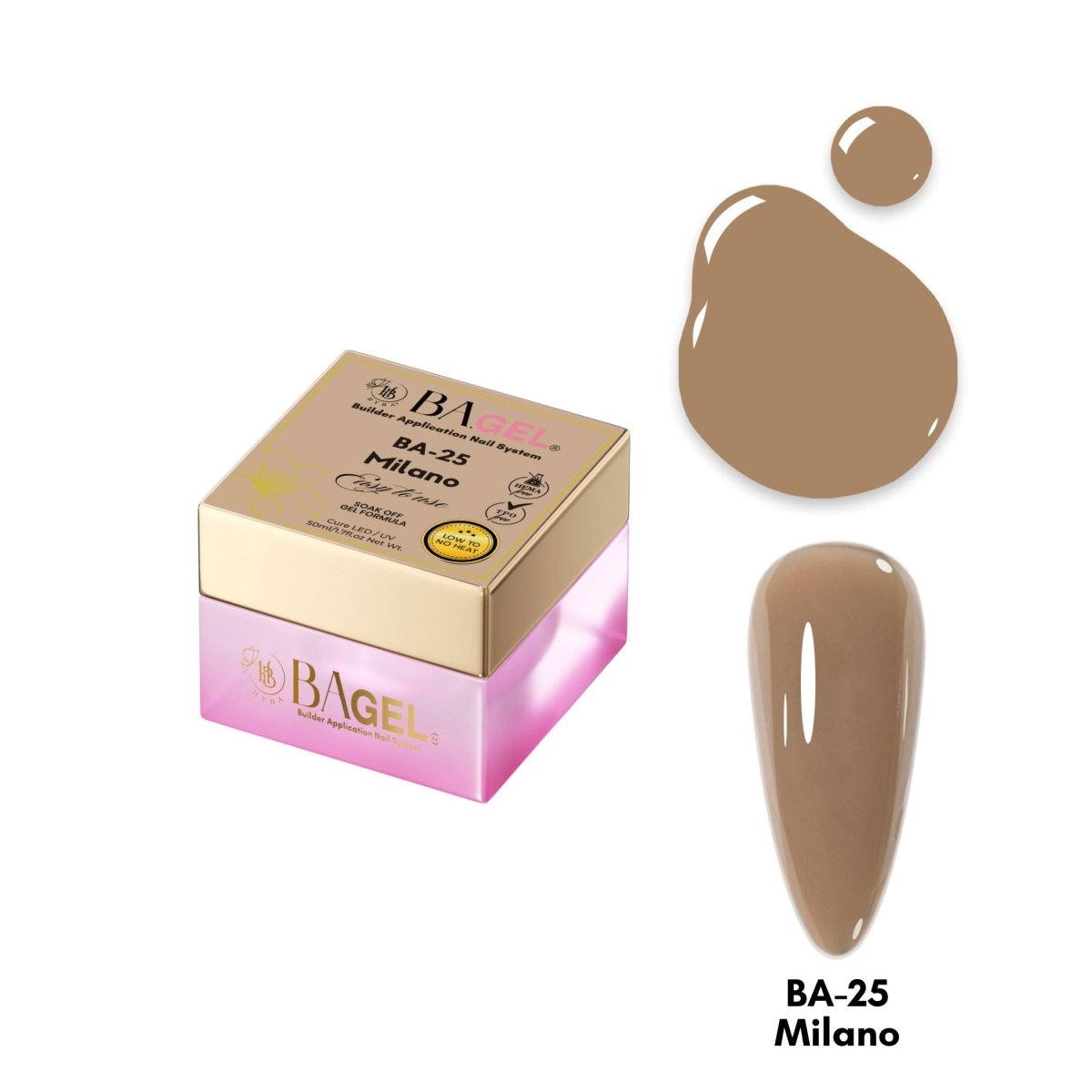 BA - 25 Super Clear - BA.GEL® Builder Gel System - HYBA BEAUTY