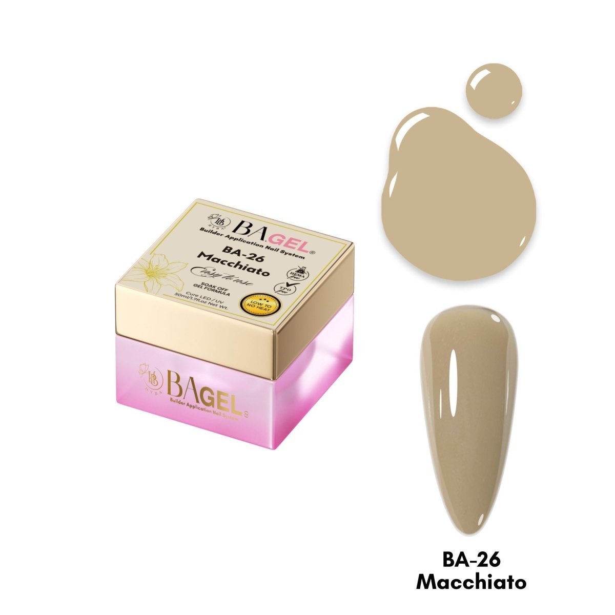 BA - 26 Super Clear - BA.GEL® Builder Gel System - HYBA BEAUTY