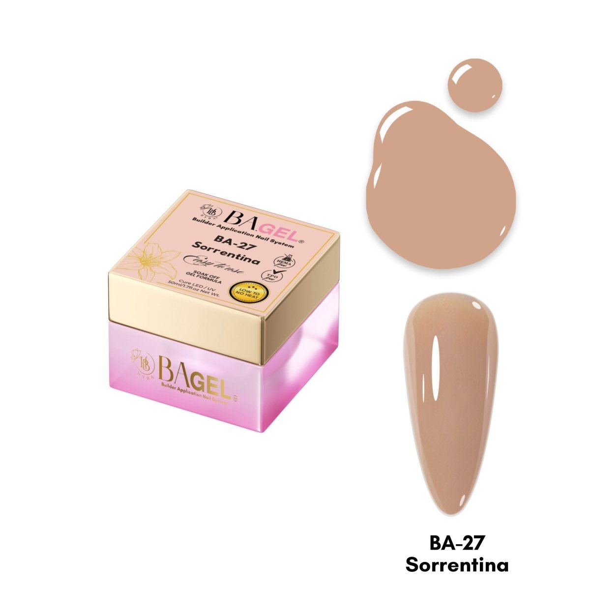 BA - 27 Super Clear - BA.GEL® Builder Gel System - HYBA BEAUTY