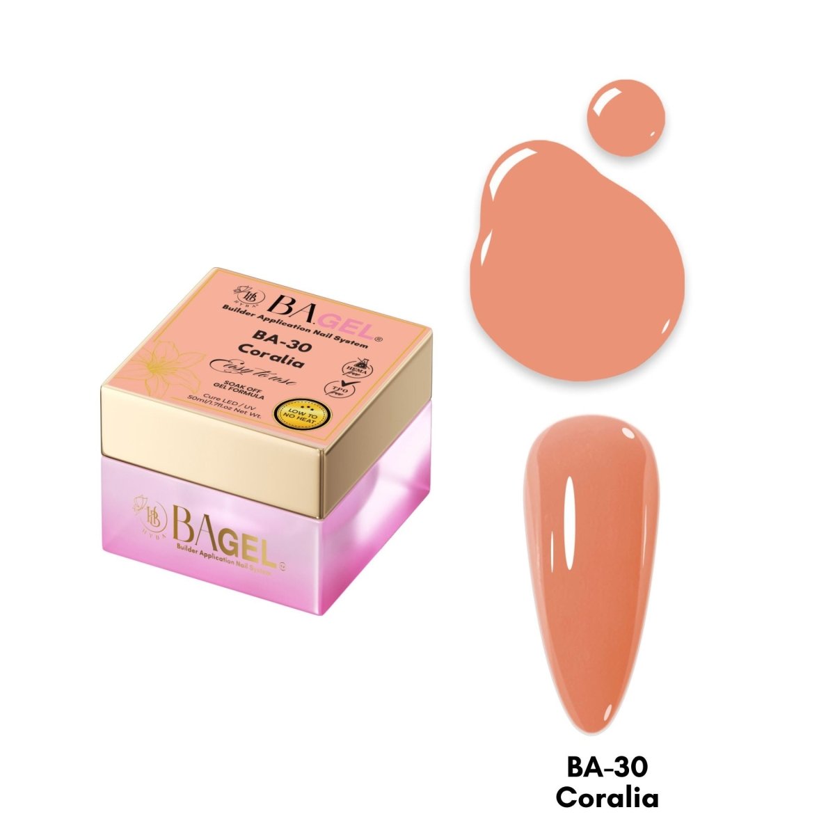 BA - 30 Coralia - BA.GEL® Builder Gel System - HYBA BEAUTY