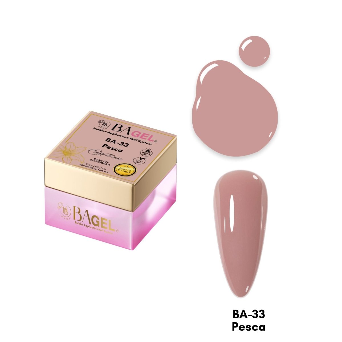 BA - 33 Pesca - BA.GEL® Builder Gel System - HYBA BEAUTY