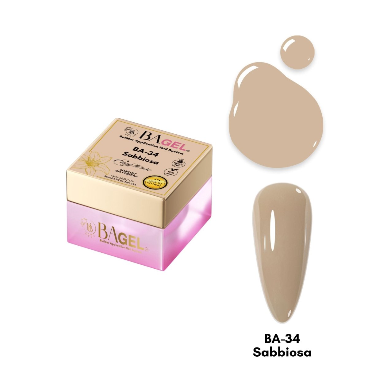 BA - 34 Sabbiosa - BA.GEL® Builder Gel System - HYBA BEAUTY