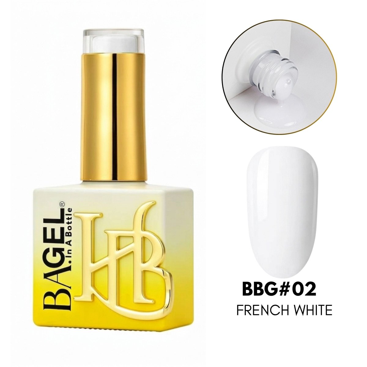 BA.GEL® Builder Bottle Gel (BBG) BBG#02 - French White (20ml) - HyBa® BEAUTY