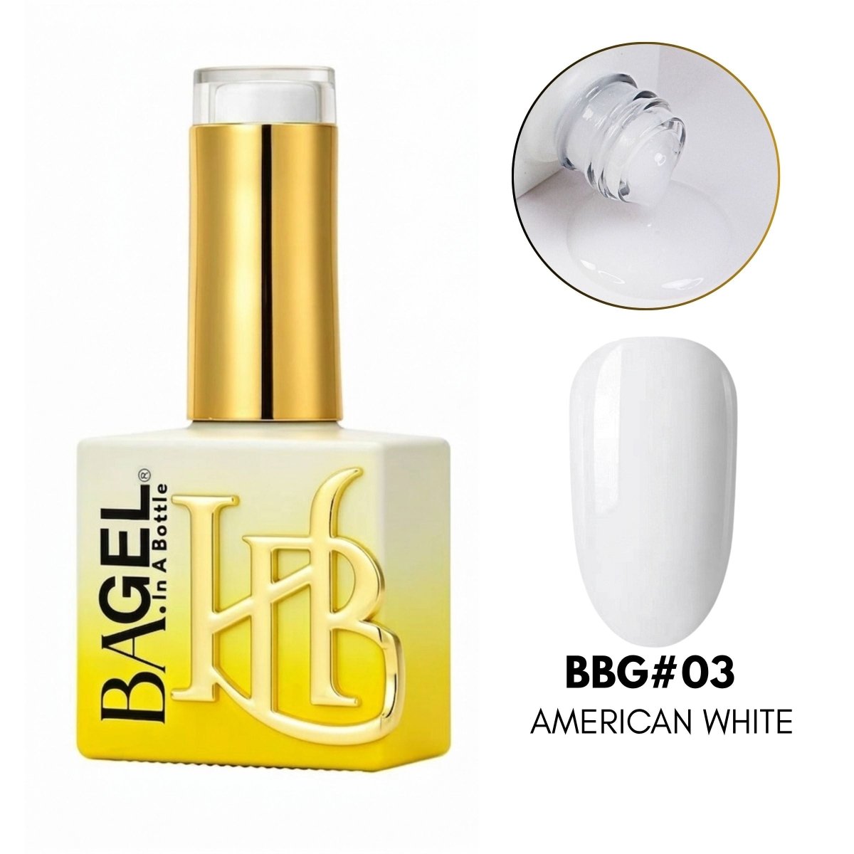 BA.GEL® Builder Bottle Gel (BBG) BBG#03 - American White (20ml) - HyBa® BEAUTY